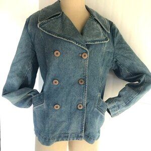 Democracy Denim Jacket Retro Women Vintage Jean Jacket Size 8